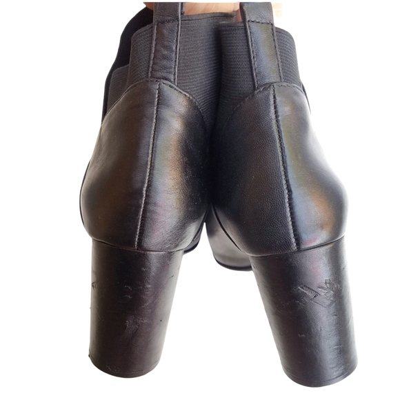 NINE WEST Black leather heeled bootie for women size 8 - Picture 5 of 13